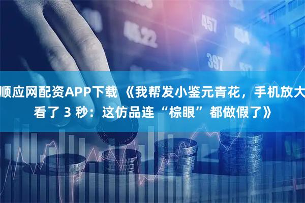 顺应网配资APP下载 《我帮发小鉴元青花，手机放大看了 3 秒：这仿品连 “棕眼” 都做假了》